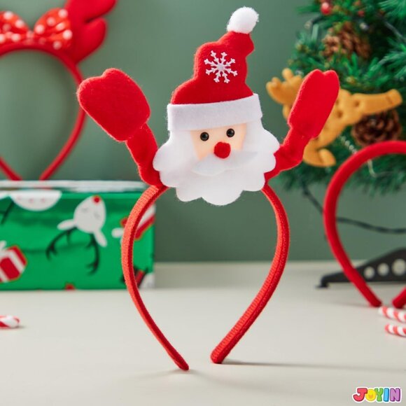 12-Pack Christmas Headbands Assorted Designs for Women, Men & Kids Party Hats - Picture 6 of 9